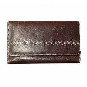 Pardo & Negro Chocolate Brown Colombian Leather Distressed Continental Wallet
